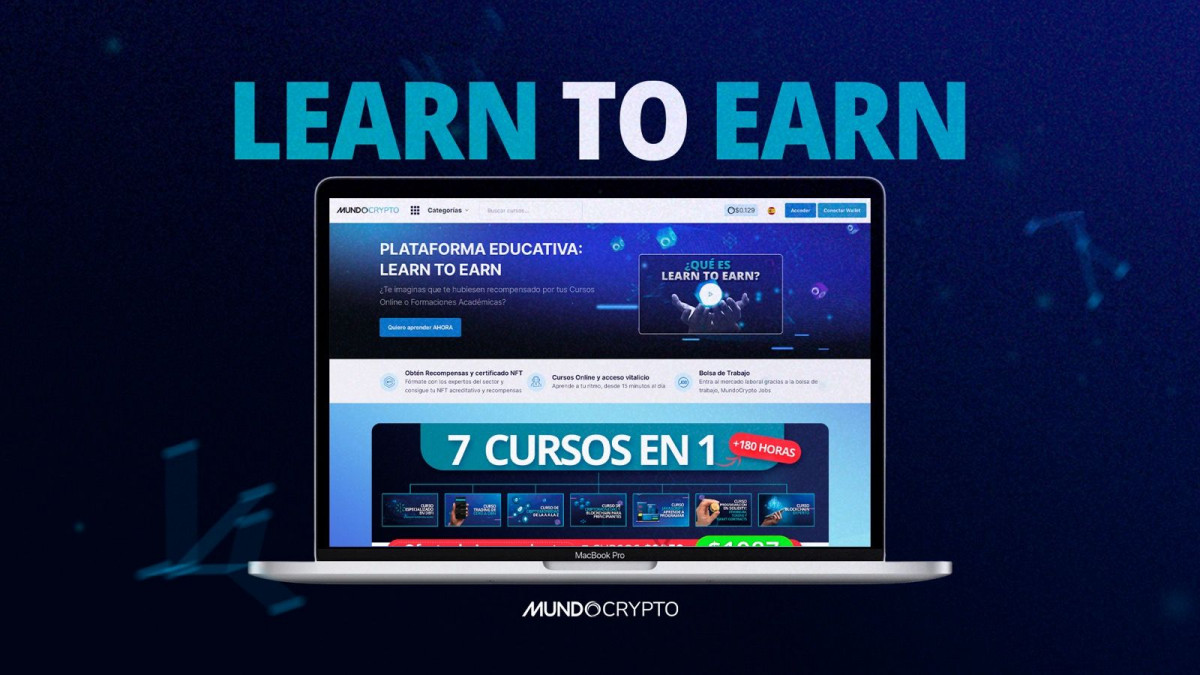 Plataforma Learn to Earn MundoCrypto nueva plataforma cursos criptoactivos